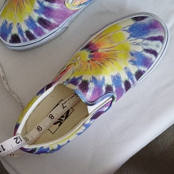 🔥🔥🔥Vans Tie Dye Washed Slip On Sneakers 7.5 - Picture 10 of 10